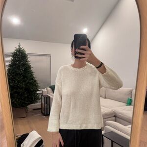 Abercrombie & Fitch Cream Crew Neck Sweater
